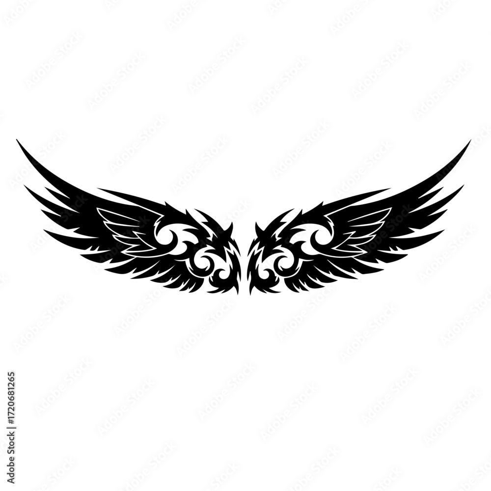 Obraz premium Detailed Angel Wings Ornament