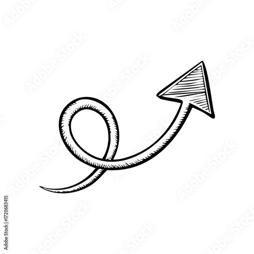 Upward Wavy Arrow