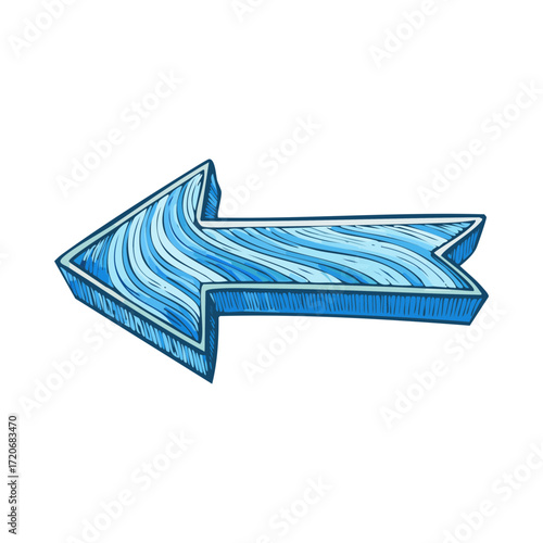 Chunky Blue Arrow