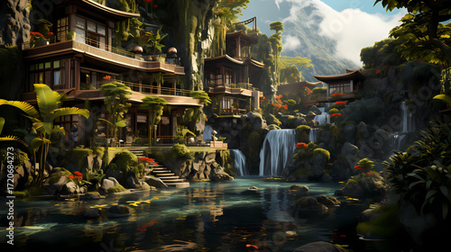 Balinese Style Villa with Aling-Aling Waterfall