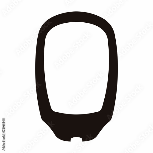 Stylized Wall Mounted Automatic Hand Sanitizer Dispenser Silhouette in Black and White