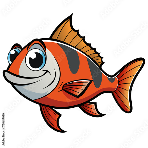 vector illustration of a fish