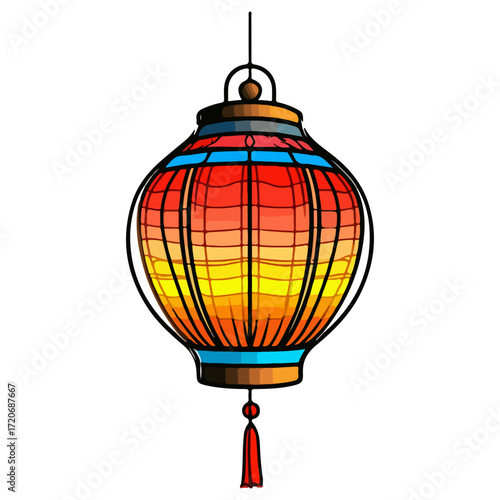 lantern, new year, vector, transparent background, festival, asia, lamp, light, street, vintage, night, streetlamp, cage, streetlight, decoration, celebration, isolated, ornament, decor, year, hang