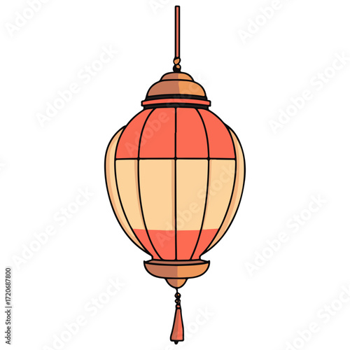 lantern, new year, vector, transparent background, festival, asia, lamp, light, street, vintage, night, streetlamp, cage, streetlight, decoration, celebration, isolated, ornament, decor, year, hang