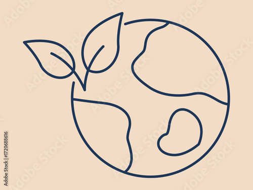 Environmental problems icon. Social issues problems icon. Simple vector illustration in modern thin line style. Vector illustration.