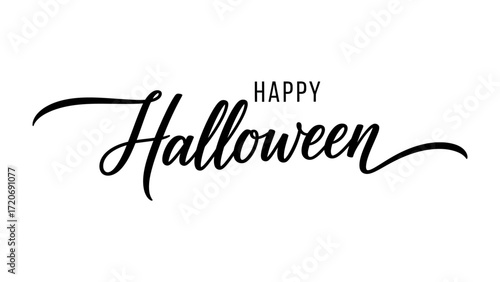 Happy Halloween Script: The graceful script, artfully composed, spells Happy Halloween, offering a touch of elegance to the spooky festivities.