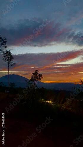 mountain and sunset views