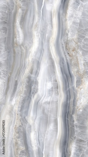 Seamless marble tile texture with Linear Swirl pattern in white and gray tones, resembling natural stone,