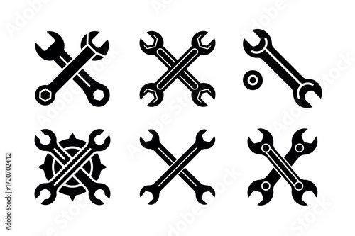 Wrench Icons – Repair, Maintenance, and Tool Vector Set