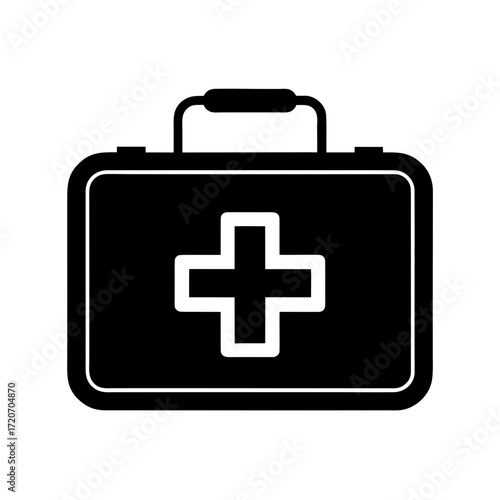 First Aid Kit with Plus Icon Vector Flat and Clean Look