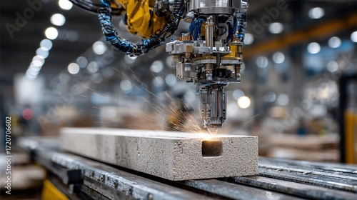 Autonomous robotic fabricators construct precision parts for aerospace applications using AI-guided additive manufacturing, reducing waste and production time.