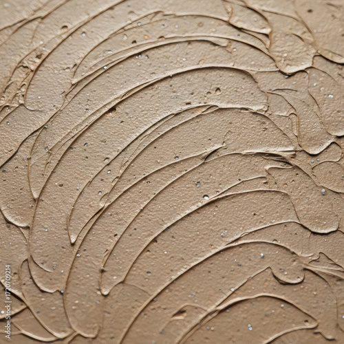 Textured Brown Venetian Plaster Abstract Trowel Pattern Wall Surface Background