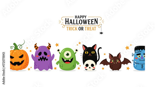 Halloween Fun: Delightful cartoon characters bring the spookiness of Halloween to life, offering a friendly reminder of the holiday's traditions and the anticipation of trick-or-treating. 