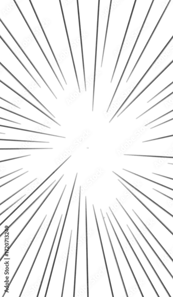 Obraz premium Comic Explosion Burst Lines – Manga Speed Effect Background