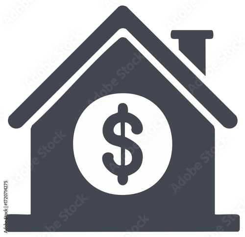 House with Dollar Sign Real Estate Investments and Home Finance