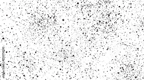 Dirty or dust film grain speck grit grunge overlay on grain dot Speckled gritty noise grain pattern overlay. Rough distress grunge black paper gradient.