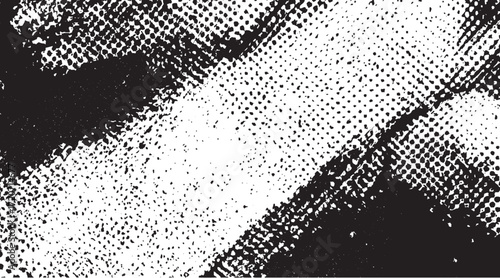 Grunge halftone texture faded dot noise overlay. Vintage rough print pattern background.  halftone grunge texture. Abstract fading print pattern with worn dots and noise. Lo-fi vintage overlay backgro