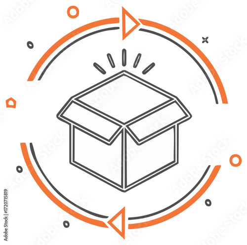 Logistics and E-commerce Delivery and Return Process Cycle Vector Icon