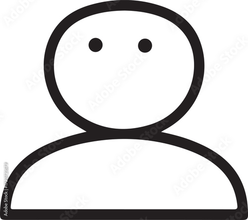 Add friend icon in outline vector style with white background.eps