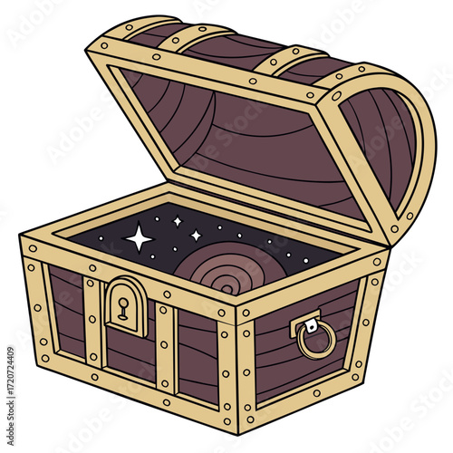 treasure chest with gold coins