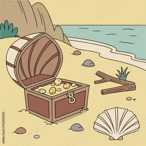 still life with a treasure chest