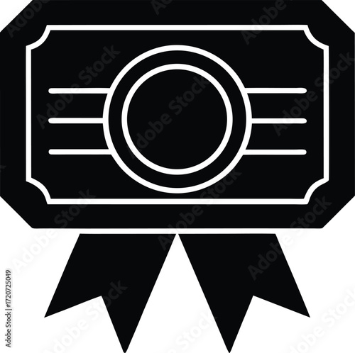 Certificate silhouette vector art illustration