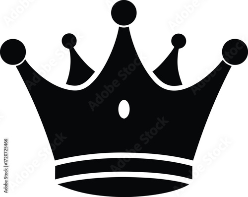 Crown silhouette vector art illustration