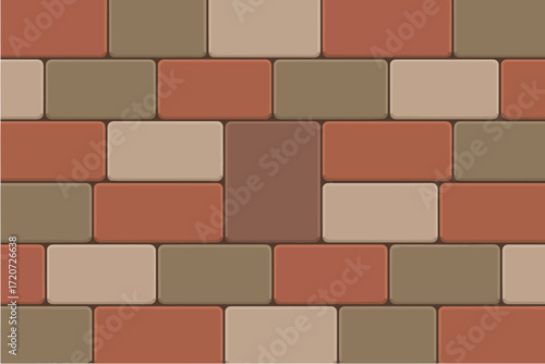 Realistic brick paving pattern for outdoor flooring and landscaping design and construction projects use case 100