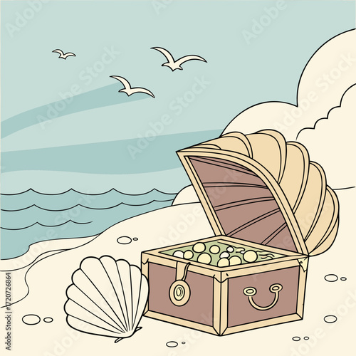 treasure chest with treasure