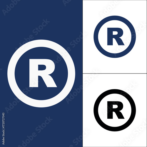 Registered trademark symbol vector 
