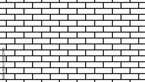Geometric Wall Art Pattern, vector illustration, Panorama white brick wall texture background.
