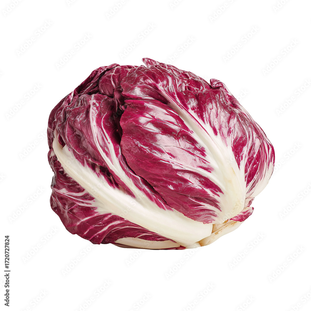 Obraz premium Deep red and white leafy vegetable