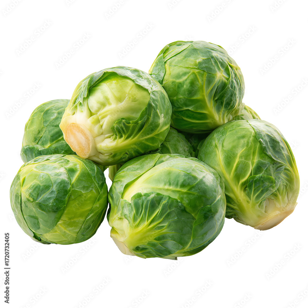 Obraz premium Cluster of fresh Brussels sprouts (2)