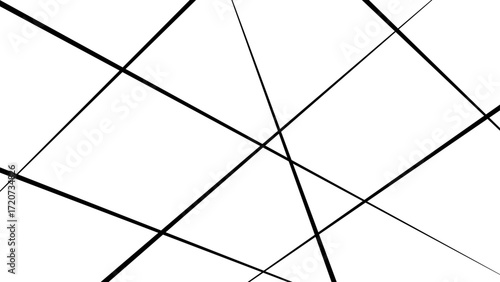 Abstract white background with random black lines, Random lines background. Abstract stripes or Geometric pattern.