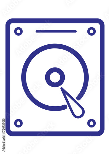 vector illustration of a icon for hard disk