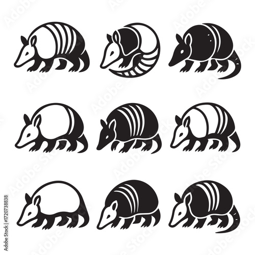 A striped snail with a black and white shell pattern is an amazing cartoon vector illustration