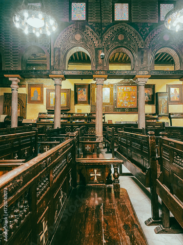 Fotografía Ancient Coptic church built above a Roman fortress
Hanging Church, Egypt, Coptic