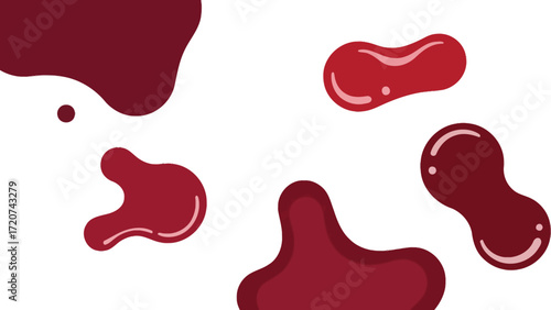 Abstract red shapes background vector art illustration editable vector