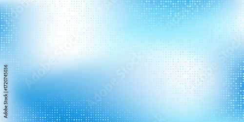 Abstract dotted blue gradient background with shining lines waves simple art