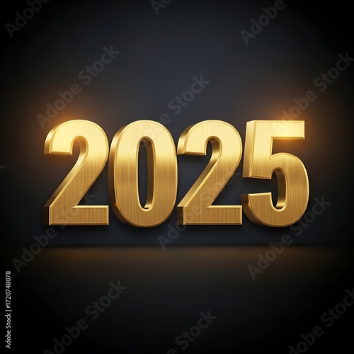 Bold, golden numbers "2025" stand out against a dark, elegant background.