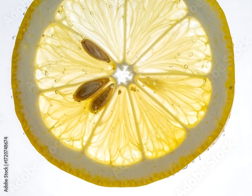 Close-up of a lemon slice