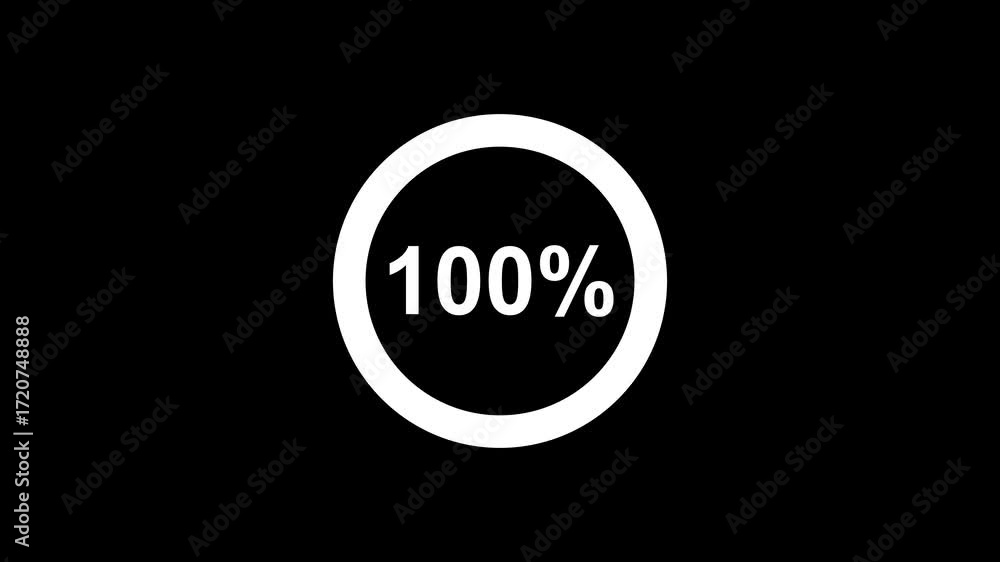 White Circular Progress Bars With Percent Animation 4K Resolution White Circular Progress Bars With Percent Animation 4K Resolution