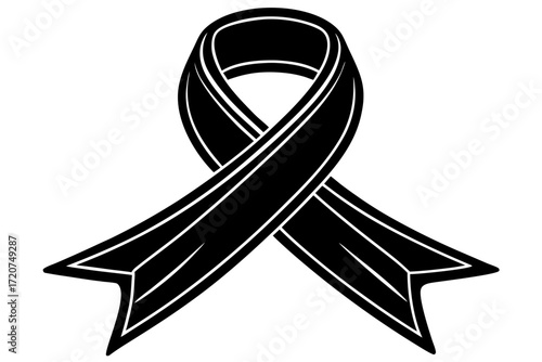 Vector art of awareness ribbon for support and solidarity
