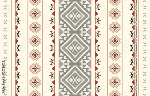Seamless pattern, geometric pattern for ethnic tribal fabrics