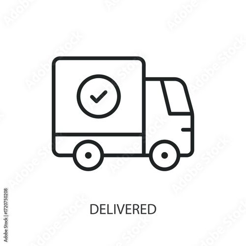 Delivered thin line vector icons.