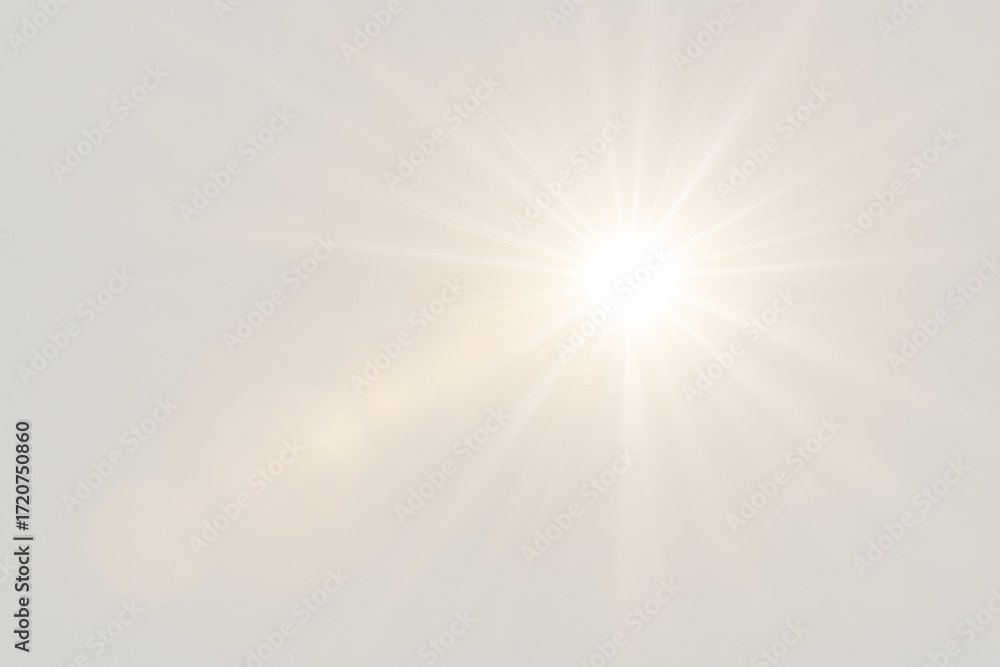 Fototapeta premium Golden Lightburst: A celestial radiance illuminates the scene, capturing the essence of pure energy, warmth, and hope. A mesmerizing sunburst effect emanates outwards