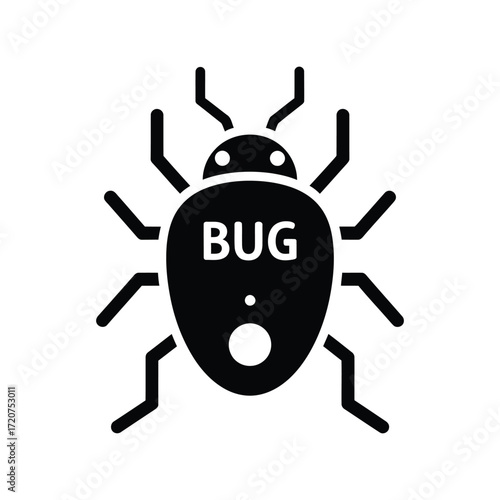 Abstract insect bug icon vector illustration technology software concept vector