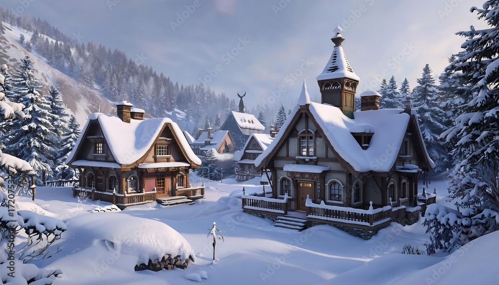 Fototapeta premium house in the mountains