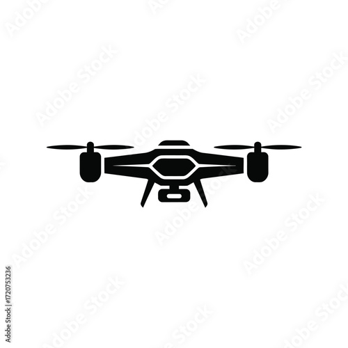 Modern drone quadcopter icon technology aerial vehicle future innovation vector