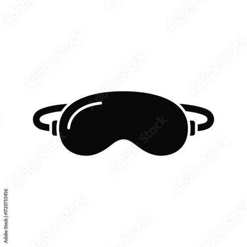 Sleep mask eye cover icon for rest relaxation and travel comfort vector